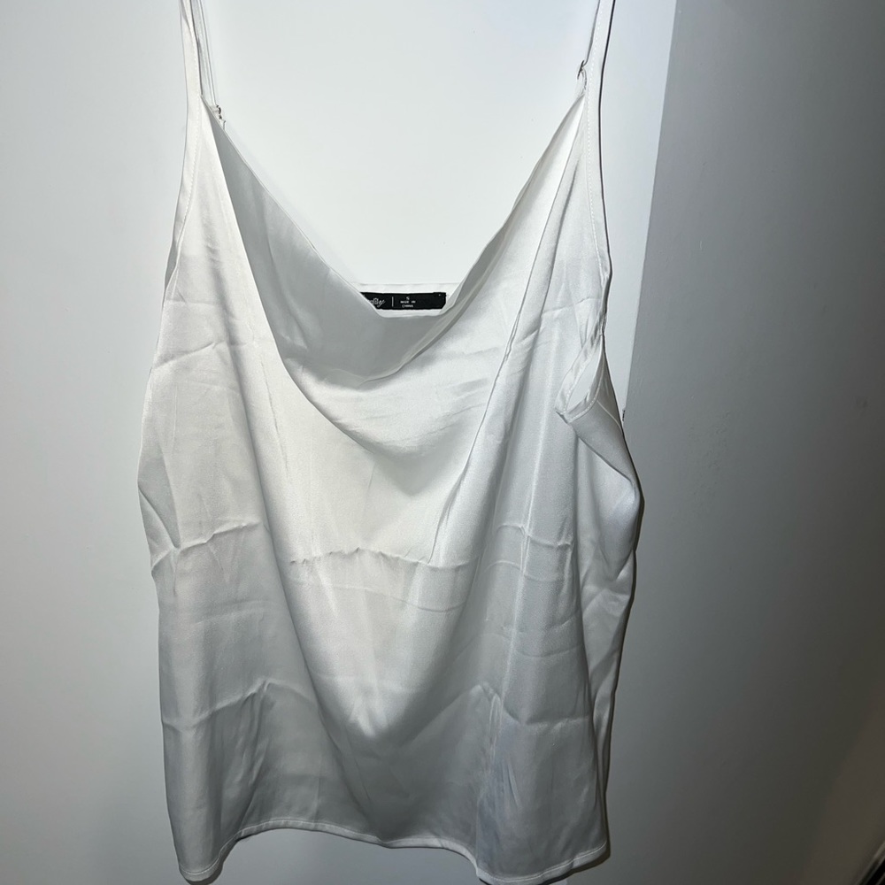 Satin cowl neck top